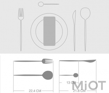 Набір столових приладів Xiaomi Maison Maxx Stainless Steel Modern Flatware Set Black